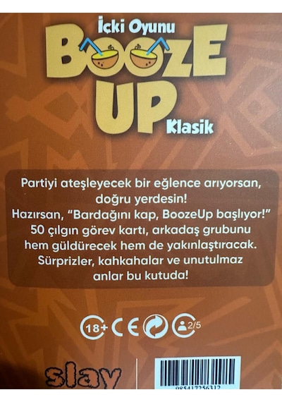 Booze Up Klasik Eğlenceli Görev Kartı Oyunu 50 Kart