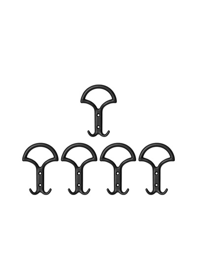 Eta Portmanto Askısı, Metal Vestiyer Askısı, Matsiyah, Duvar Ve Dolap Askılığı 5'li Set Vidalı Matsi Yah