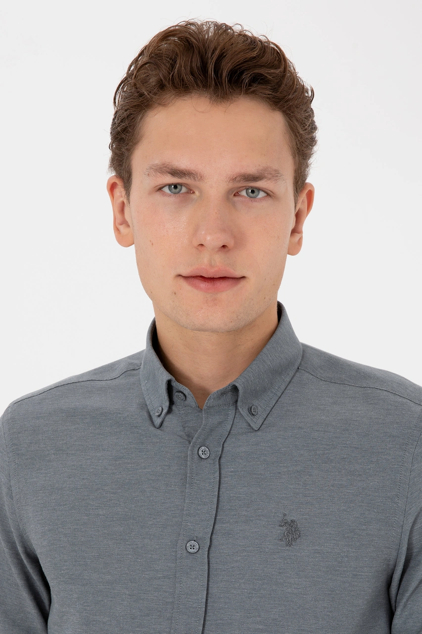 U.s. Polo Assn. Erkek Antrasit Gömlek Basic 50316723-vr006 Antrasit