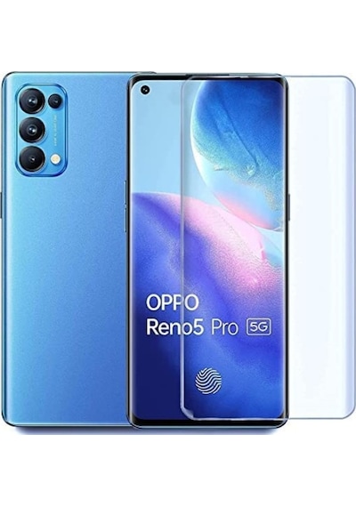Oppo Reno 5 Pro 5G (Cph2201) Nano Kırılmaz Cam Ekran Koruyucu Şeffaf