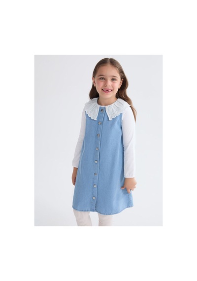 LC Waikiki Alıta Cıty Farkıyla Lcw Kids İndigo Denim Düz Kız Çocuk Elbise İndigo - 928242611 İndigo LC Waikiki Alıta Cıty Farkıyla Lcw Kids İndigo Denim Düz Kız Çocuk Elbise İndigo - 928242611 İndigo