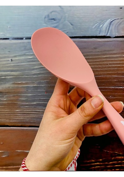 Sert Uçlu Isıya Dayanıklı Silikon Kaşık Seti, 28 Cm-22 Cm-20 Cm, Somon