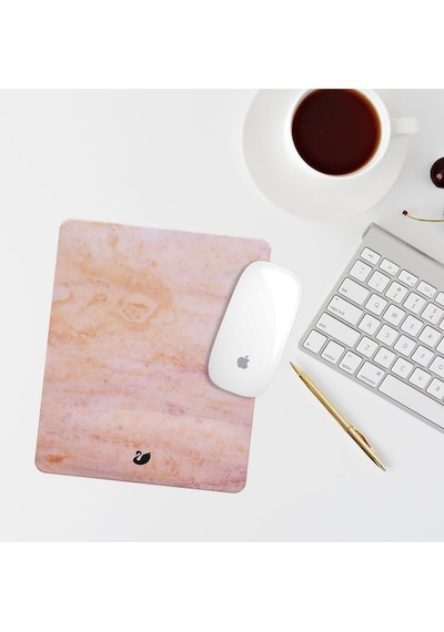 Mermer Desen Bilek Destekli Dikdörtgen Mouse Pad Mouse Altlık Mousepad