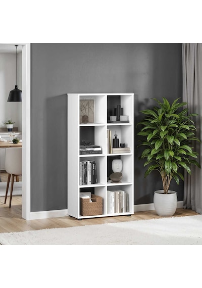 Cubic Kitaplık Beyaz 70x140,5x30 Cm Beyaz