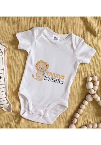 Bk Gift Bk Kids Trakya Kızanı Tasarımlı Beyaz Bebek Body Zıbın-2 Çok Renkli
