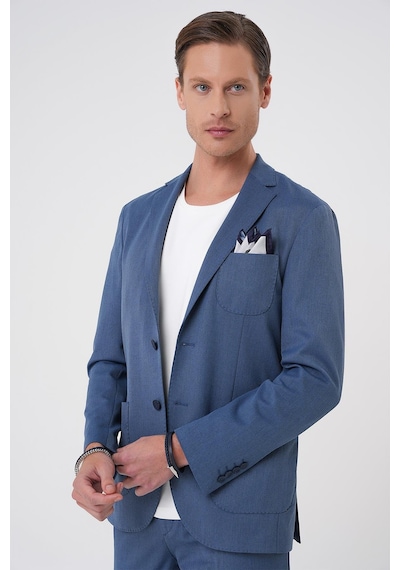Efor Comfort Fit Mono Yaka Çift Yırtmaç Torba Cep Kendinden Desenli Casual İndigo Ceket C 706 Indıgo Efor Comfort Fit Mono Yaka Çift Yırtmaç Torba Cep Kendinden Desenli Casual İndigo Ceket C 706 Indıgo