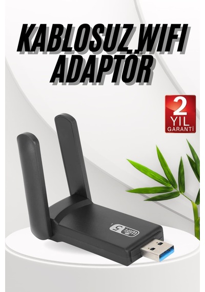 Wifi - 118 - Adaptörü Bt5.0 Wifi 2'si Bir Arada Çift Bantlı - Shopılke - Çift Anten