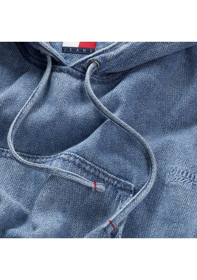 Tommy Hilfiger Tjw Denim Cropped Kadın Mavi Hoodie - Dw0dw20539 Mavi