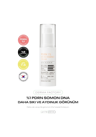 %1 Pdrn Somon Dna İçeren Esans Krem Derma Factory Pdrn %1 Micro Essence Cream