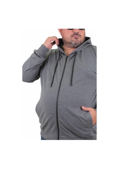 Moc Grande Mocgrande Büyük Beden Basic Mevsimlik Fermuarlı Kapüşonlu Sweat 22751 Grı Melanj-Grı Melanj Gri Melanj Moc Grande Mocgrande Büyük Beden Basic Mevsimlik Fermuarlı Kapüşonlu Sweat 22751 Grı Melanj-Grı Melanj Gri Melanj