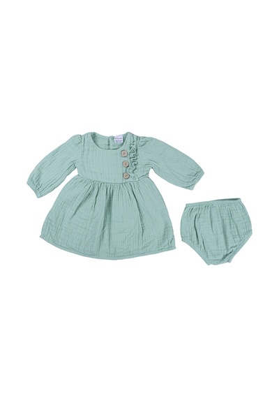 Aydodo Kız Bebek Muslin Elbise Mint