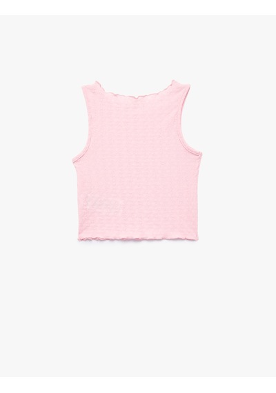 Koton Kolsuz Bisiklet Yaka Bürümcük Kumaş Atlet Pembe 6skg30026ak Gül