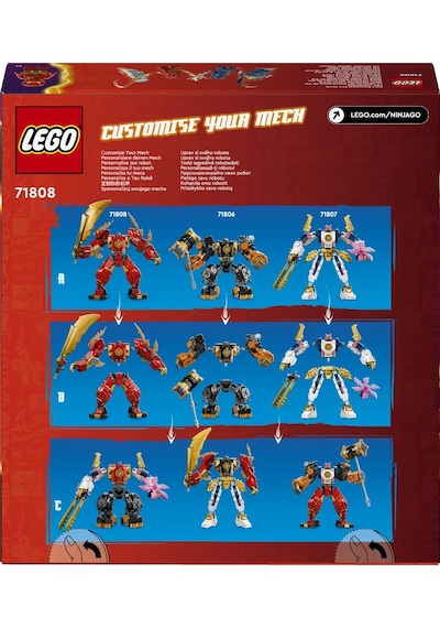 LEGO® NINJAGO Kai’nin Ateş Elementi Robotu 71808 7+ Yaratıcı Oyuncak Yapım Seti - 322 Parça