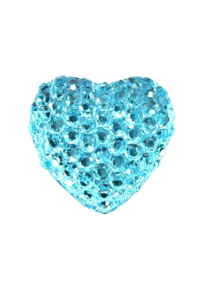 Polyester Kalp Fiyonk, 1,3 Cm - 25 Adet - Mavi 1+