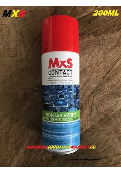 Mxs Kontak Spreyi Kontak Sprey Devre Temizleyici Yağsız 200 ML Mxs Kontak Spreyi Kontak Sprey Devre Temizleyici Yağsız 200 ML