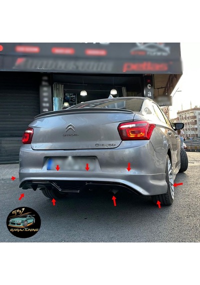 Citroen C-elysee - 301 Arka Tampon Eki 2013-2022 Fiberglass Boyasız