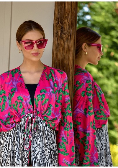 Mayovera Deniz Yıldızı Kimono Çok Renkli