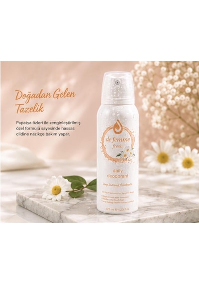 De Femme Fresh Daily İntim Deodorant 125 Ml+saç Proteini Hediyeli