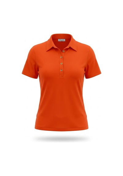 Hanezza Polo Yaka T-shirt Oranj - 889542544 Oranj