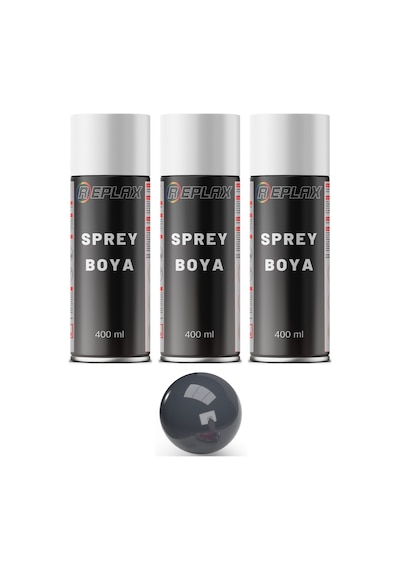 3 Adet Ral 7015 Taş Koyu Gri Sprey Boya 400 Ml.