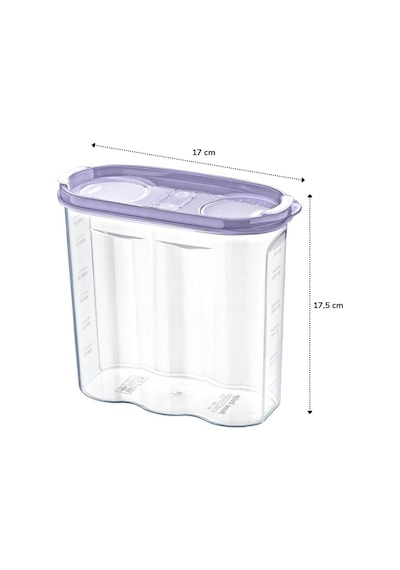 Tr 2 Kapaklı Ölçekli Erzak Kuru Gıda Saklama Kutusu Kabı - 1,7 Litre - Sa935 5264 Diğer