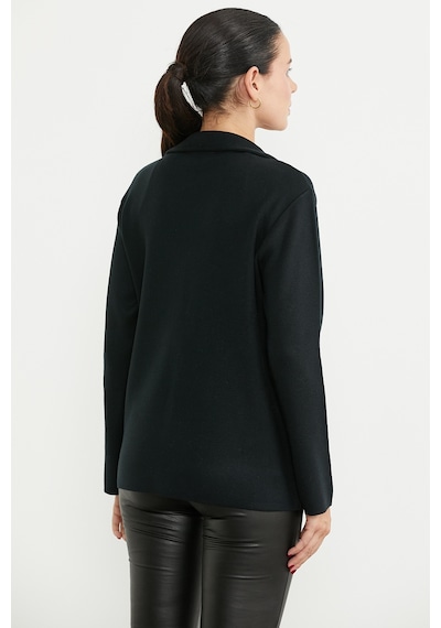 Sementa Oversize Cepli Triko Ceket - Siyah