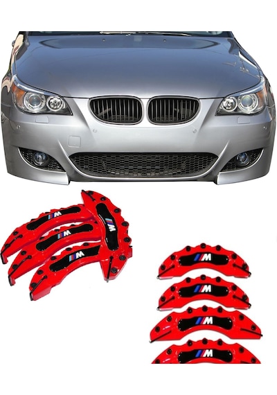 Bmw E60 ///m Kırmızı 17-18-19 Janta Uyumlu 4.lü Kaliper Kapagı
