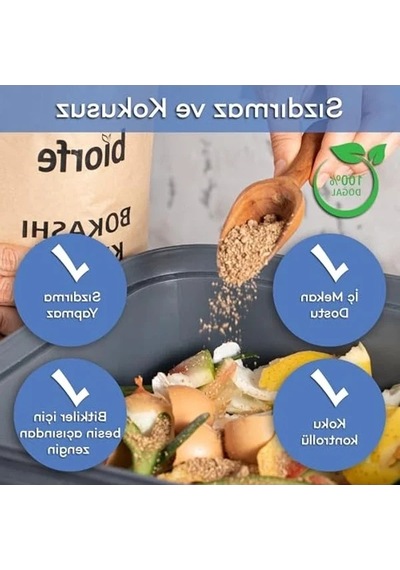 Bokashi Kepeği, 1 Kg, Kompost Başlatıcı, Doğal Ürün Açık Gri