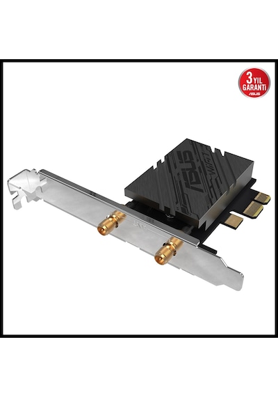 Asus Pce-be92bt, Wıfı7, Be9400, 5764-2882-688mbps, 6ghz-5ghz- 2.4ghz, Bluetooth 5.4, Pcıe Ağ Adaptör