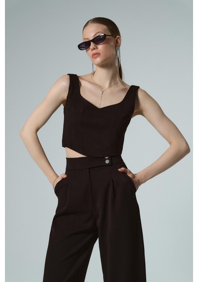 Buly Nightfall Crop Top Siyah