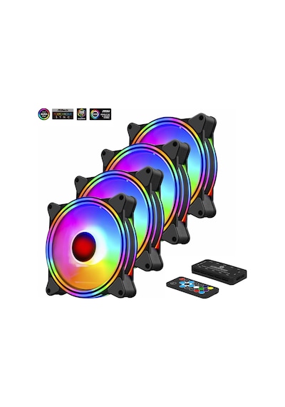 Frisby FCL-F1272C 4 x120 MM ARGB 4'lü Kasa Fan Seti