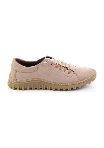 Bambi Vizon Nubuk Hakiki Deri Kadın Sneaker K01076100301