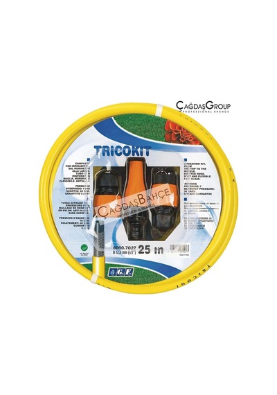 GF 7027 Bahçe Sulama Hortumu Kiti 25 Metre Hortum
