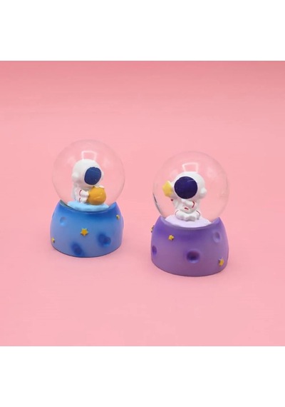 Lb Işıklı Mini Sevimli Astronot Kar Küresi 1 Adet