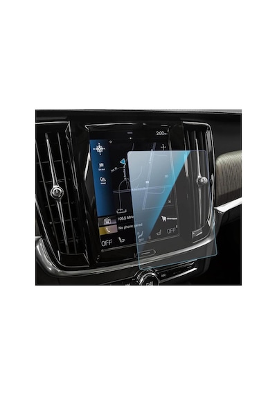 Volvo S90 Uyumlu 9 İnç Araç Ekran Koruyucu Multimedya Navigasyon Nano 9h Kırılmaz Şeffaf