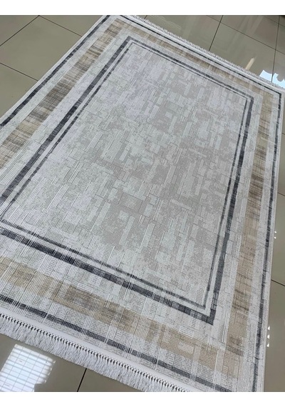 Merinos Halı Elegance Serisi 90823-070 Salon Oturma Odası Halısı Açık Kahverengi - Bej - Gri