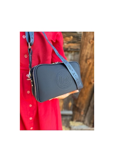 Just Polo Kopya - Kadın Yeni Sezon Lakos Omuz Çantası Mh6000mh Lacivert Kahvee 00323816