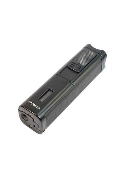 Parmida 3 Torch Pürmüz Sehpalı Gövdesi Deri Siyah Metal Puro Çakmağı - Tr9490