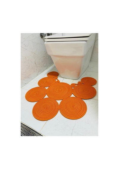 Jüt, Hasır, Paspas, Banyo Paspası, Klozet Önü Paspası, Klozet Paspas, Çift Taraflı Portakal Portakal