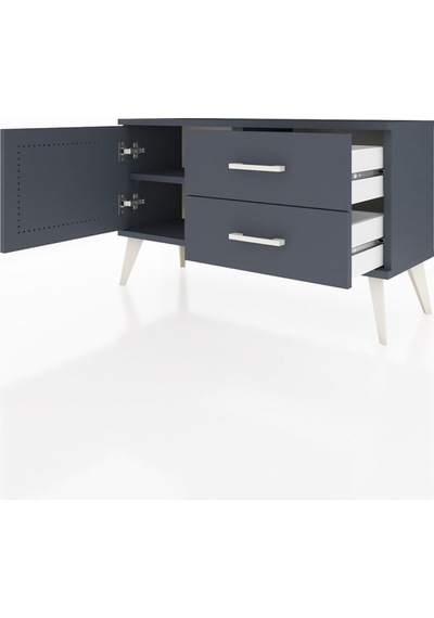 Arges Şifonyer Tek Raflı 2 Çekmeceli Tek Kapaklı 88x30x48 Antrasit-antrasit Antrasit Arges Şifonyer Tek Raflı 2 Çekmeceli Tek Kapaklı 88x30x48 Antrasit-antrasit Antrasit