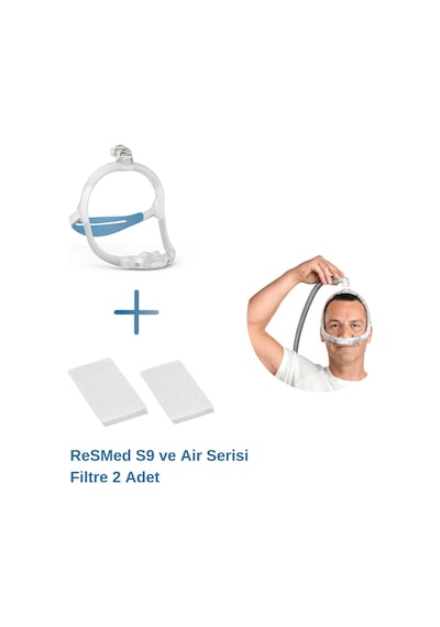ResMed AirFit P30i CPAP Burun Yastık Maskesi (STD) + ResMed S9 ve AirSerisi Filtre 2’li