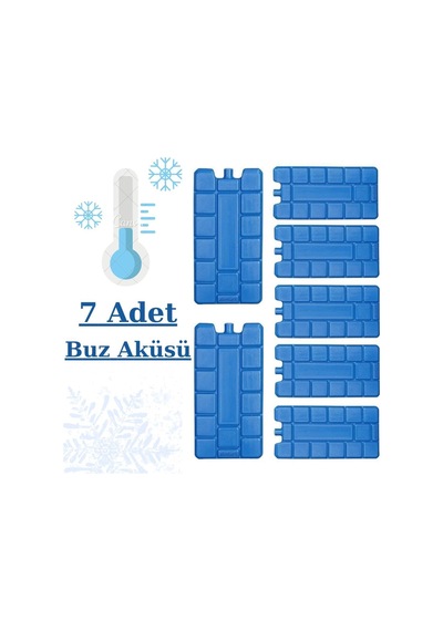 Pratik Buz Aküsü Seti Buz Kasedi Ice Box Buz Kalıbı-7 Adet Plastik Diğer