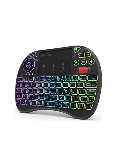 Rgb Işıklı Mini Kablosuz Klavye Touchpad Combo, Bluetooth Ve 2.4g Smart Tv Kumandası Aklby-bsva58