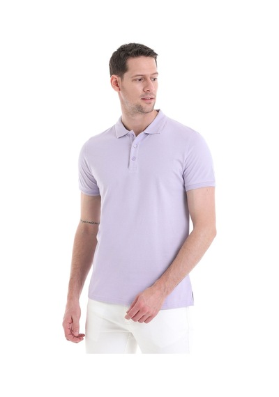 Hatemoğlu Lila Regular Fit Düz 100% Pamuklu Polo Yaka Tişört 35361023c001 013 Lila