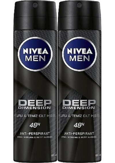 Nivea Men Deep Dimension Erkek Sprey Deodorant 150 ML x 2
