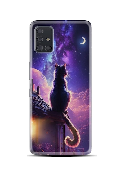Samsung Samsung Galaxy Uyumlu A31 Kılıf Boutique Baskılı Resimli Damdaki Kedi Pcode -091