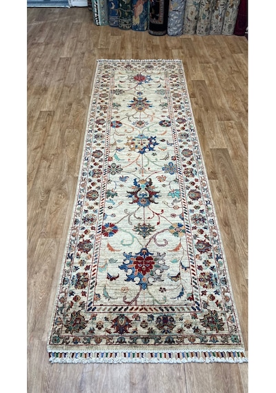 El Dokuma Afghan Halısı Krem