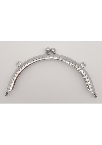 Angel Çanta Aksesuar 12.5 Cm Oval Cüzdan Klipsi Cüzdan Bursu Gümüş Renk