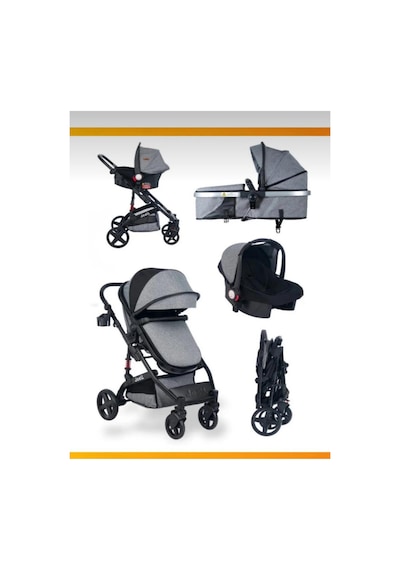 Lüks 4 Ü 1 Arada Travel Sistem Bebek Arabası Seti Portbebe, Ana Kucağı, Çanta,
