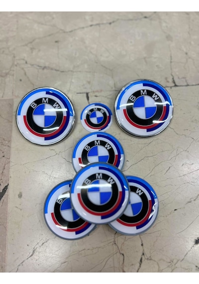 Bmw 1 Serisi E87 F20 F20lcı 50. Yıl Kaput Bagaj Jant Ve Direksiyon Logo Seti 0
